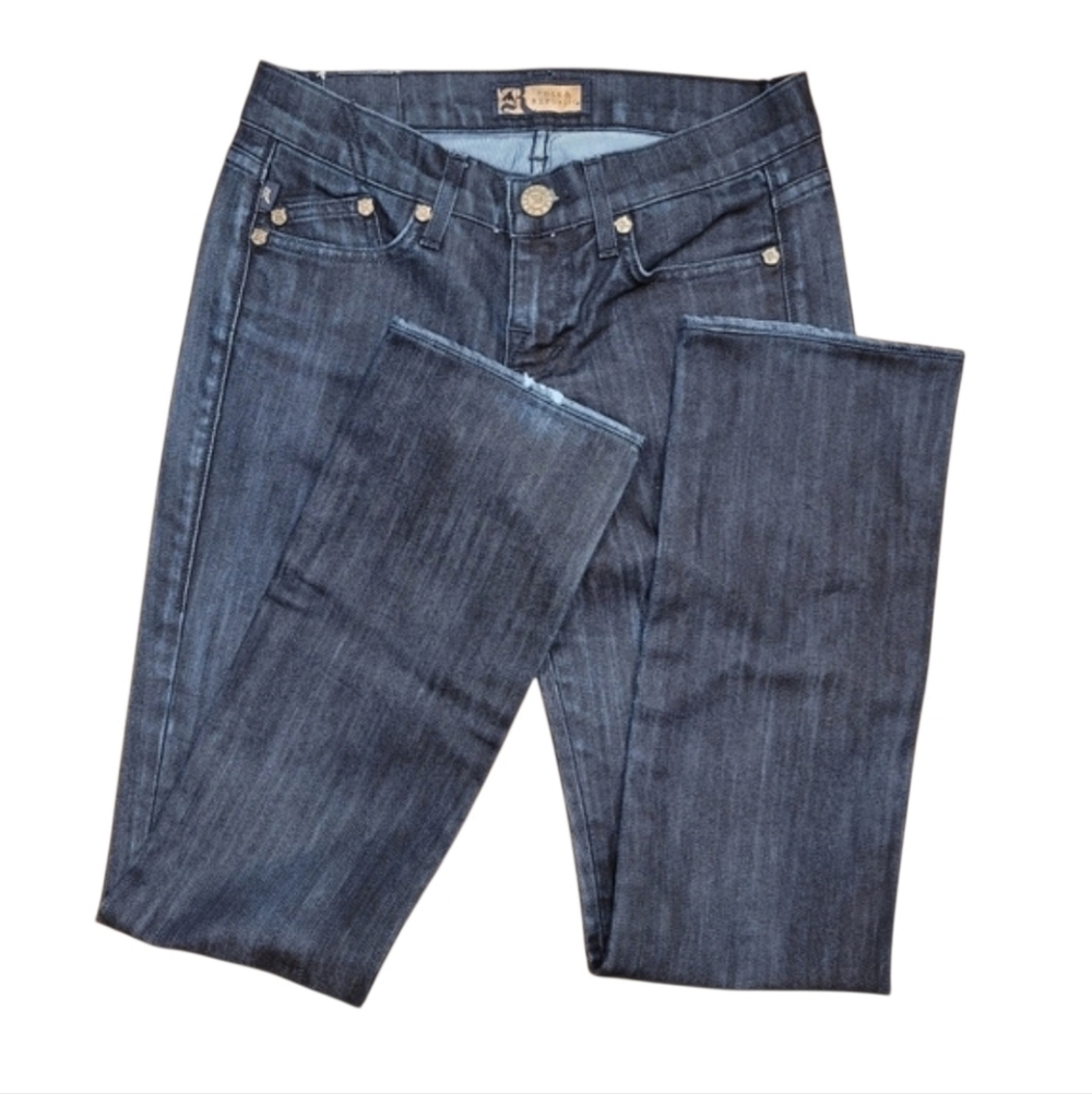 Rock & Republic Low-Rise Straight Leg Dark Wash Cosbie Jeans - Sz 25 US